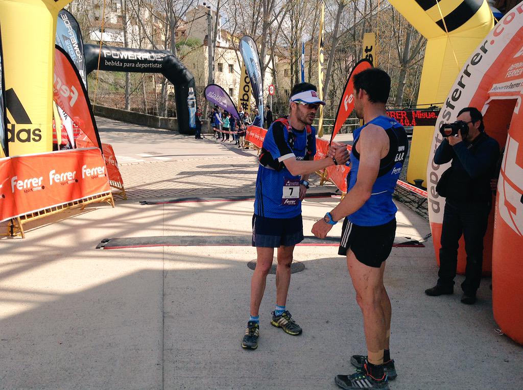 ¡Impresionante 2ª etapa #RiojaUltratrail! El podium
<a href="/TrailHernando/">Luis A. Hernando</a> 1:56:09 <a href="/Castan__/">RAUL GARCIA CASTAN</a> 1:56:17 <a href="/eldeporteyyo/">Miguel Ferrer</a> 1:58:40