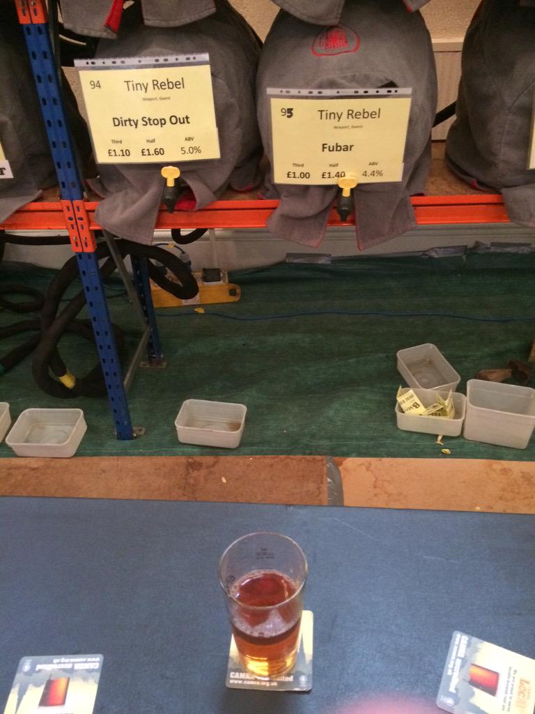 <a href="/tinyrebelbrewco/">Tiny Rebel</a> amazed to see 2 of your beers still on at <a href="/StourHalesCAMRA/">Stour Hales CAMRA</a> beer fest must be my lucky day #fubar 🍻😋