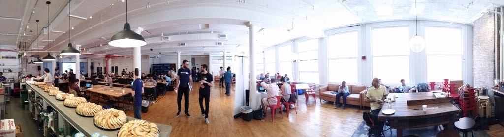 thetonyblank's tweet image. Things about to get started at #fintechhack!