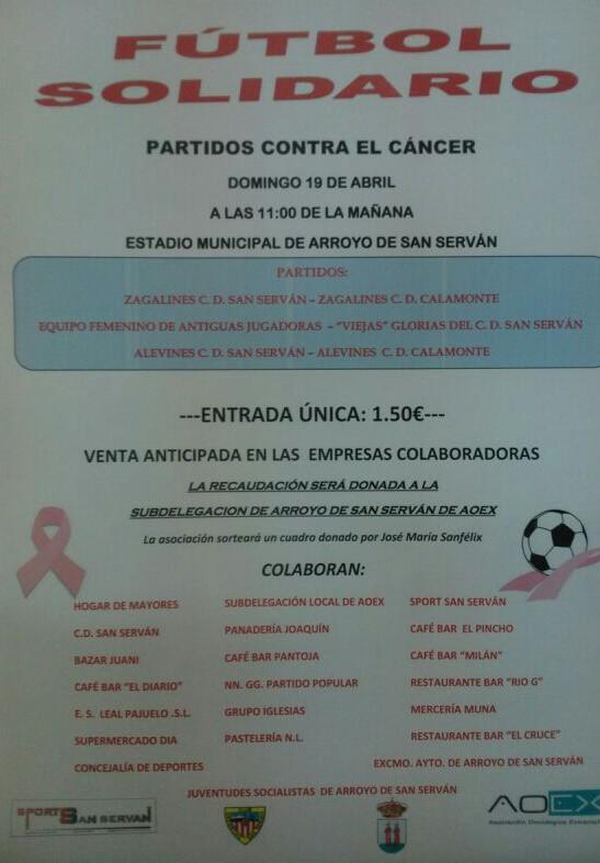 ACDE_FairPlay's tweet photo. Hemos querido sumarnos a esta bonita iniciativa y formaremos parte del "Partido contra el cáncer" #FutbolSolidario http://t.co/ZprjLd0xzj