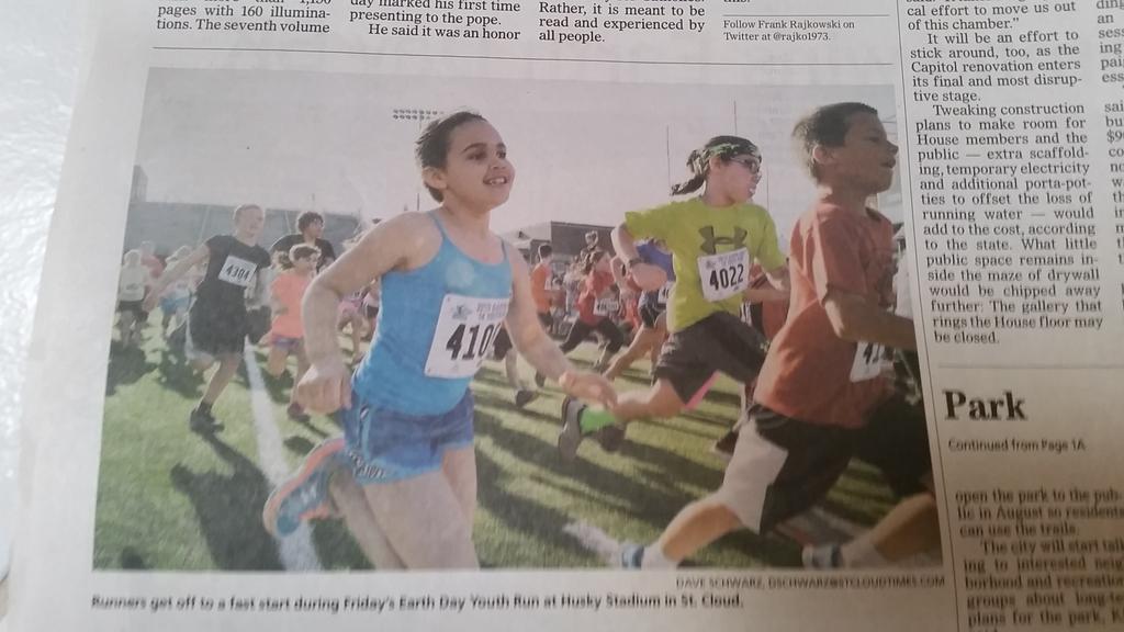 JoshuaCHanson's tweet image. Flipped open the @sctimes this morning to a pic of the boy and his cuz #IWasRunning #EarthDay