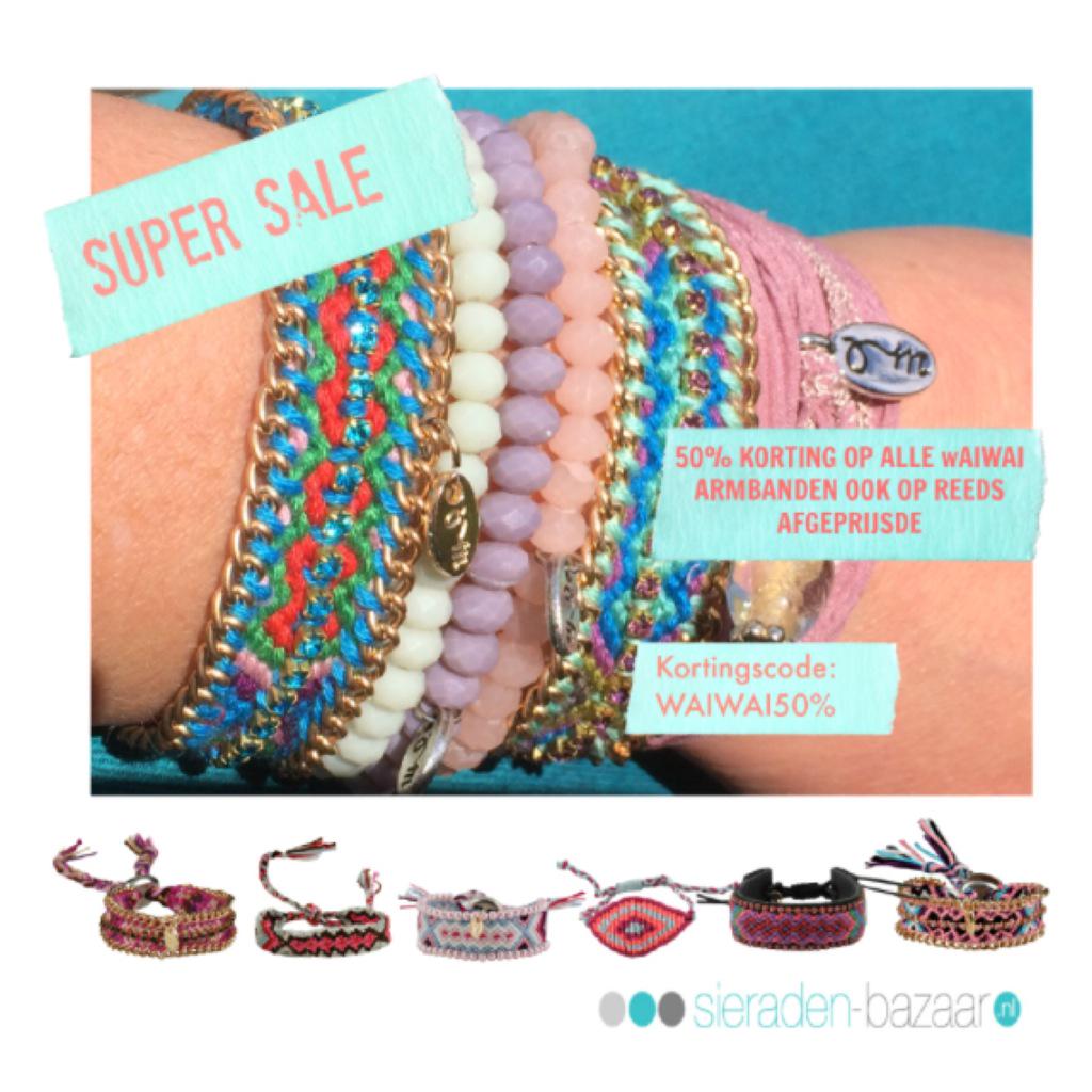 sieradenbazaar's tweet photo. Whoeiii super #sale @sieradenbazaar ! 50% korting op alle Ibiza waiwai #armbanden op=op #shop #korting http://t.co/QDyzn06dw2