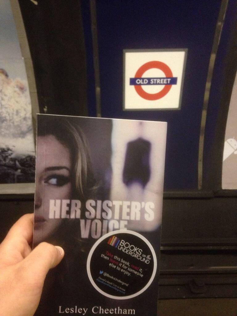 LSandersonbooks's tweet photo. @ShelvingSheep: Her Sister's Voice &amp; Lightning travel from Old Street today #BooksontheUnderground @AlburyBooks http://t.co/OCiTsf6oX8