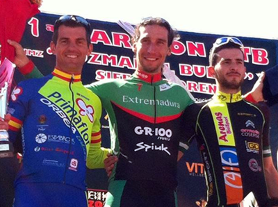 RespiraMTB's tweet photo. ¡@PRomeroOcampo ha ganado la 11ª @MTBTrailGuzmanX! Le han acompañado en el podio @jupetru (2º) y @bttvictor (3º). http://t.co/lwyLVP3lEA