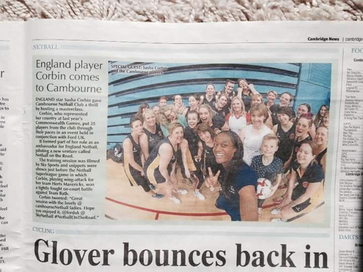<a href="/Sasha_Corbin/">Sasha Dacosta</a> Check out the coverage in Camb Eve News &amp; C3 won their play off. Good luck with yours <a href="/CambourneNetbal/">Cambourne Netball</a>