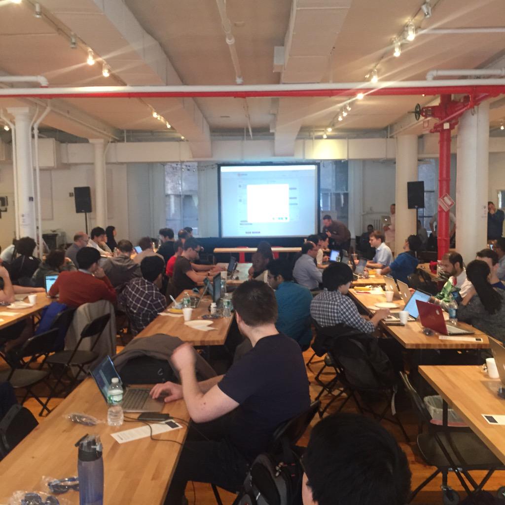 francium's tweet image. Demos getting started!!! #fintechhack