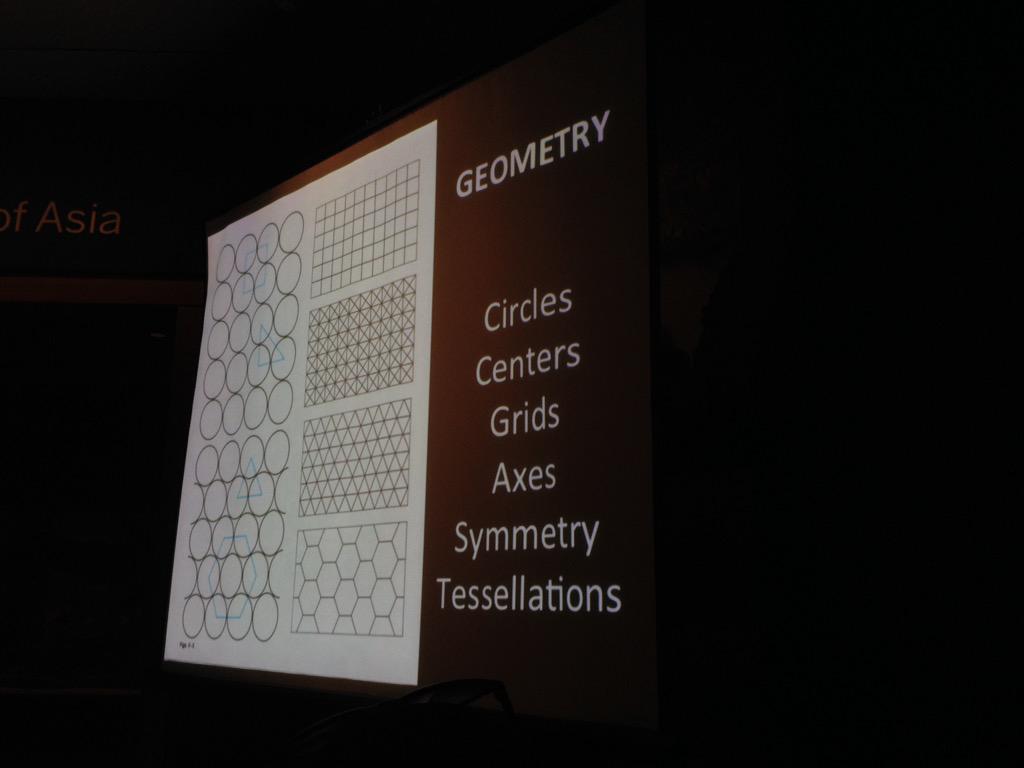 gwenwyn's tweet image. One way to practice geometric art: tightly packed circles. Use pennies! #MathFest #math #art