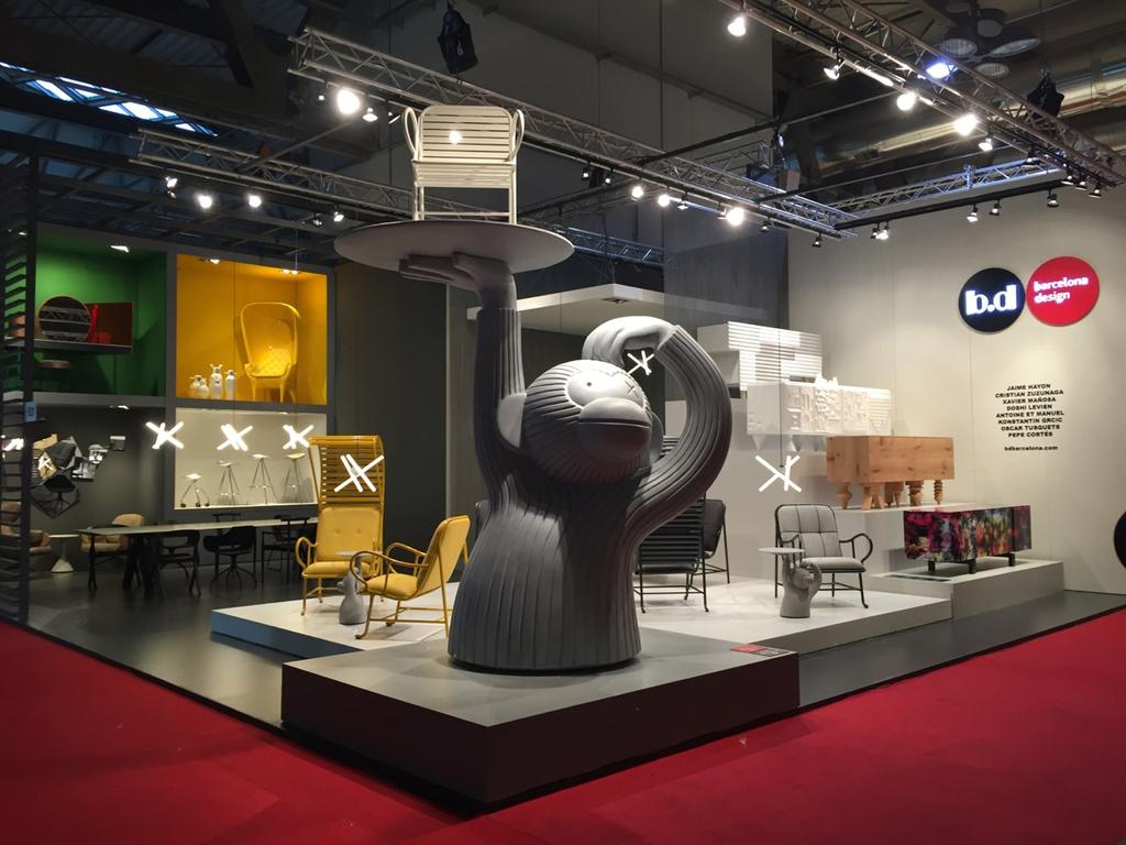 bdbarcelona's tweet photo. Bd's participation at @iSaloniofficial  2015 will always be remembered by our #bdmonkey sculpture.#redmembers http://t.co/QMI3RX58D7