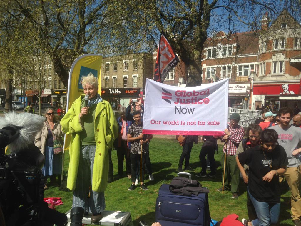 ClimateRevcynth's tweet image. Vivienne: "if a company wanted to wreck your country, you won't have legal freedom to resist them"  @GlobalJusticeUK