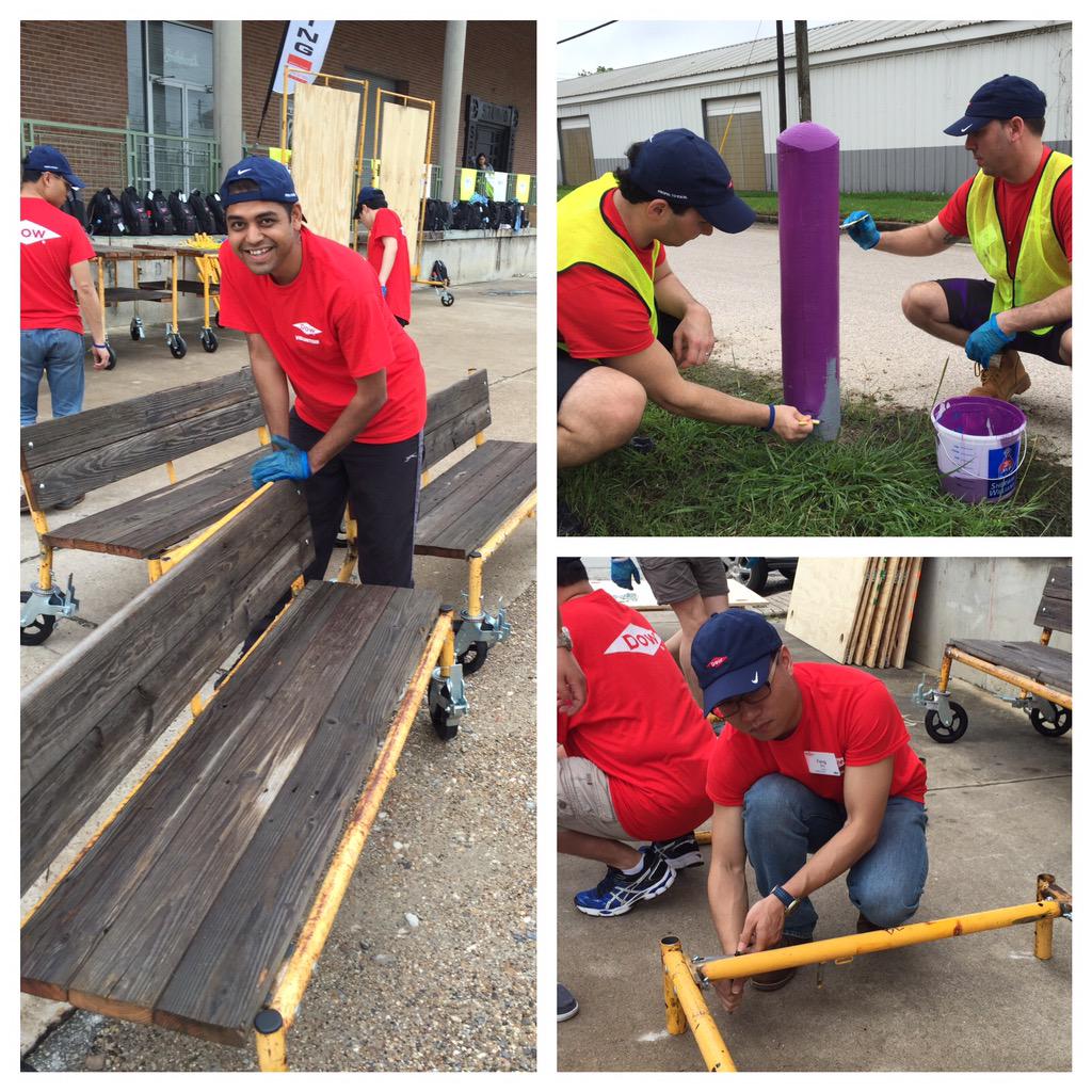 kabtweet's tweet photo. .@DowChemical Propel to Excel volunteers hard at work in Houston today #DowImpact #GAC2015 http://t.co/PdhZg8XATY