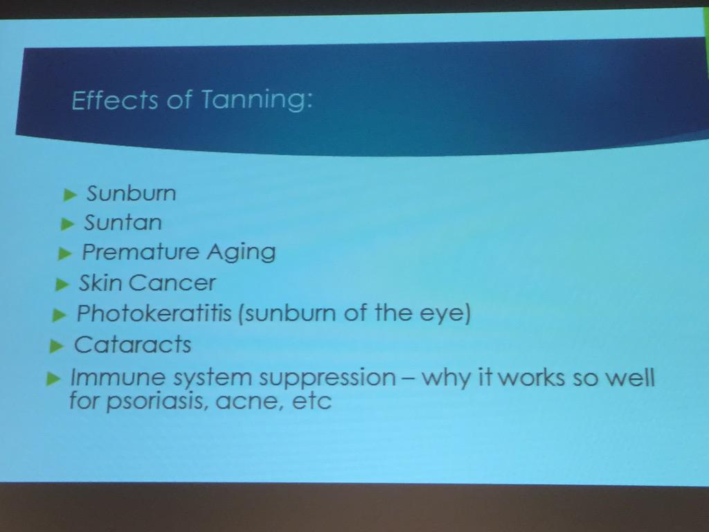 SkinCancerAR's tweet photo. #tanning stats presented by Dr. Allen. #ASCC15 #dermatology #skincancer http://t.co/vh3R9rV8rp