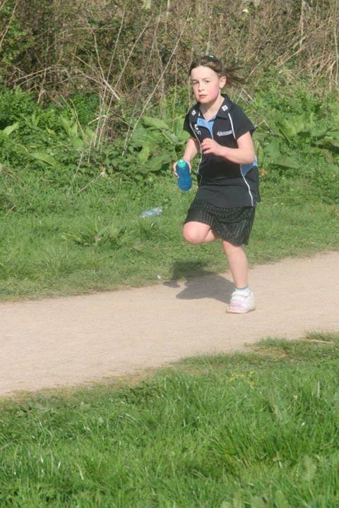 Crawley7's tweet photo. @NorthTownPE Aimee took part in Parkrun today, hot on the heels of #epicleon #aimeerocks http://t.co/okcW70XzEM