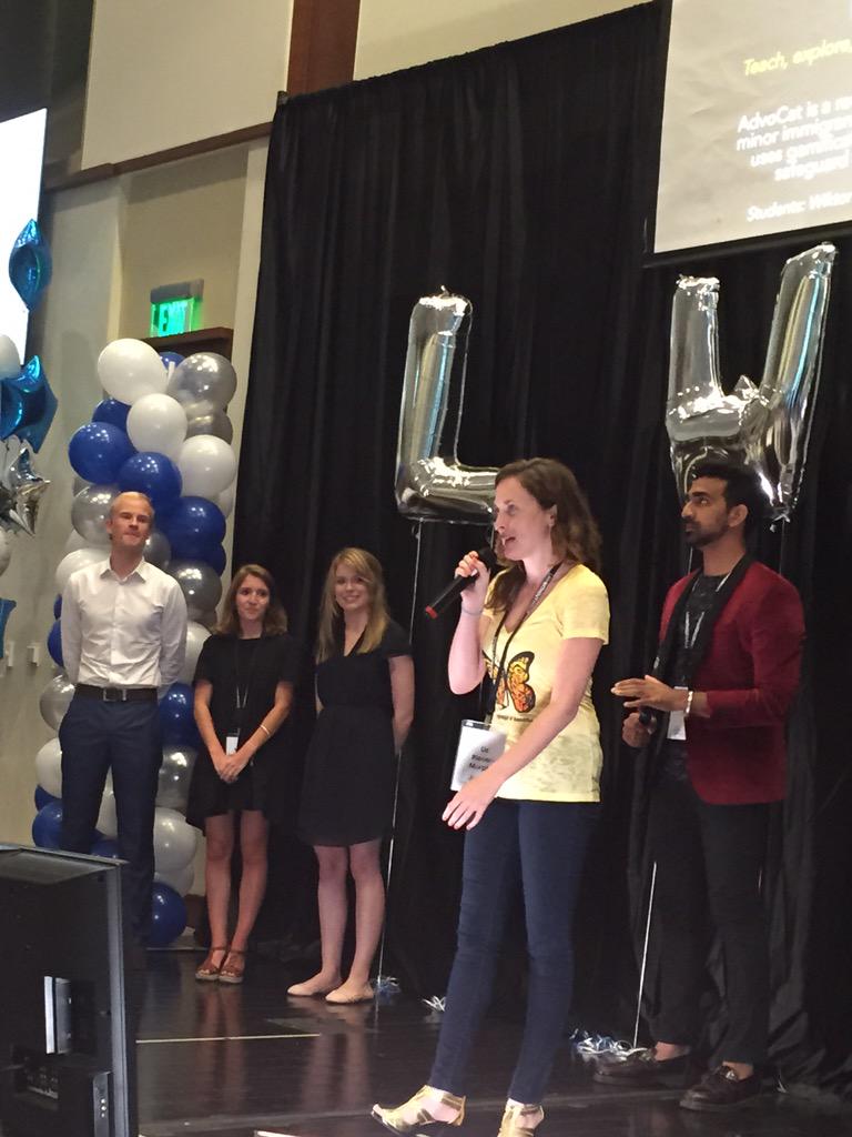 cbeades's tweet photo. @AdvoCatApp (LWOWX Winners) closing day one #LWOW2015 ConPosium with @Aisling_Malone representing #UCLcohort 🐱 http://t.co/ZpLXtBQQSH