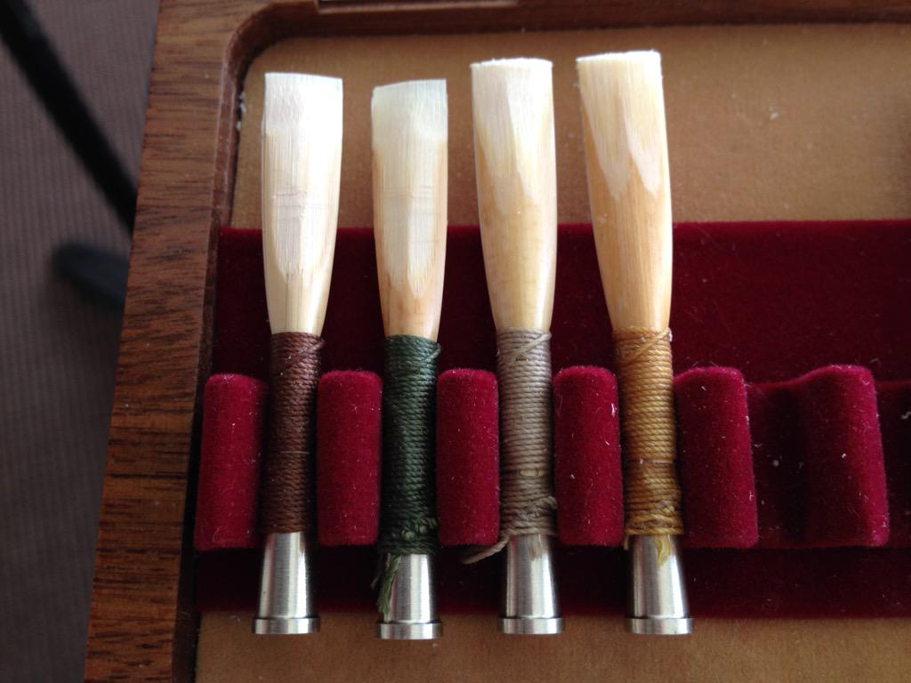 oboeryan's tweet image. My little d&apos;amore reeds are so cute! #oboeproblems #oboeoflovemyass