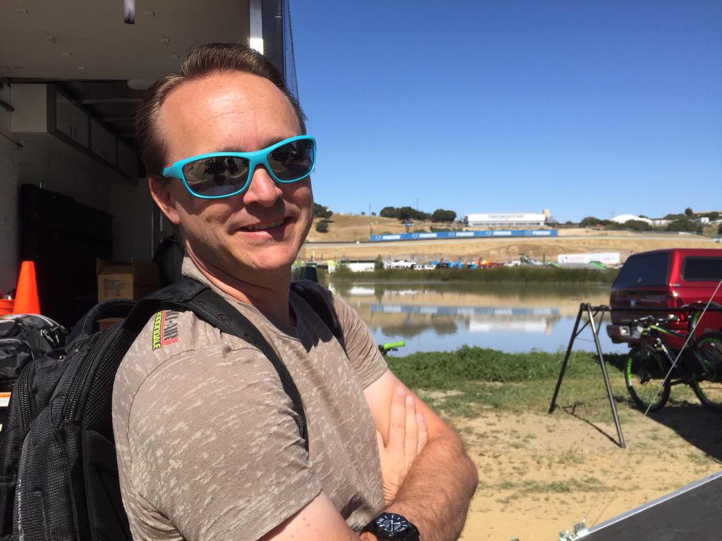 tslifko's tweet photo. #TinkerRBA @SeaOtterClassic getting ready to race in his new kit😜 http://t.co/wNP6rhXzca