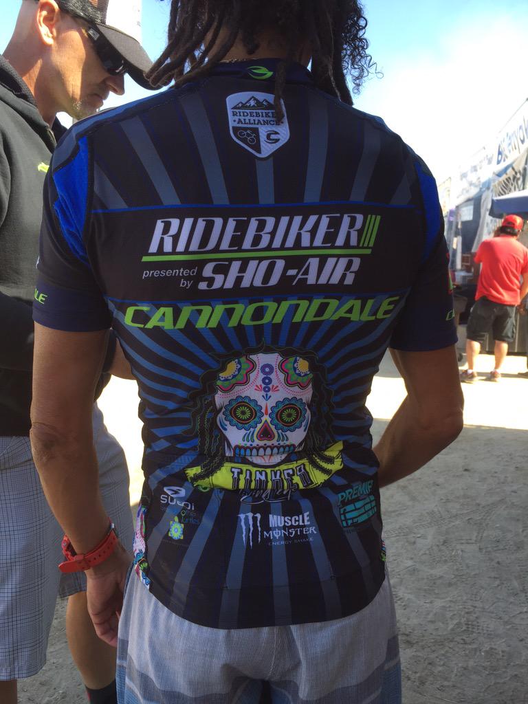 tslifko's tweet photo. #TinkerRBA @SeaOtterClassic getting ready to race in his new kit😜 http://t.co/wNP6rhXzca