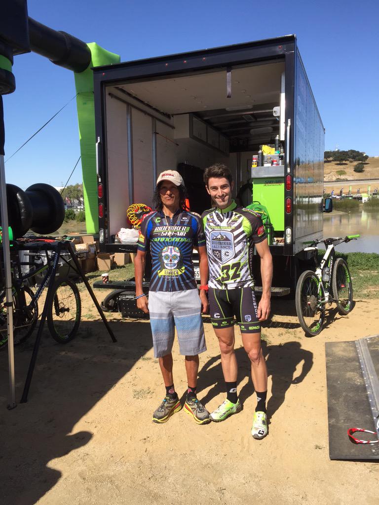 tslifko's tweet photo. #TinkerRBA @SeaOtterClassic getting ready to race in his new kit😜 http://t.co/wNP6rhXzca