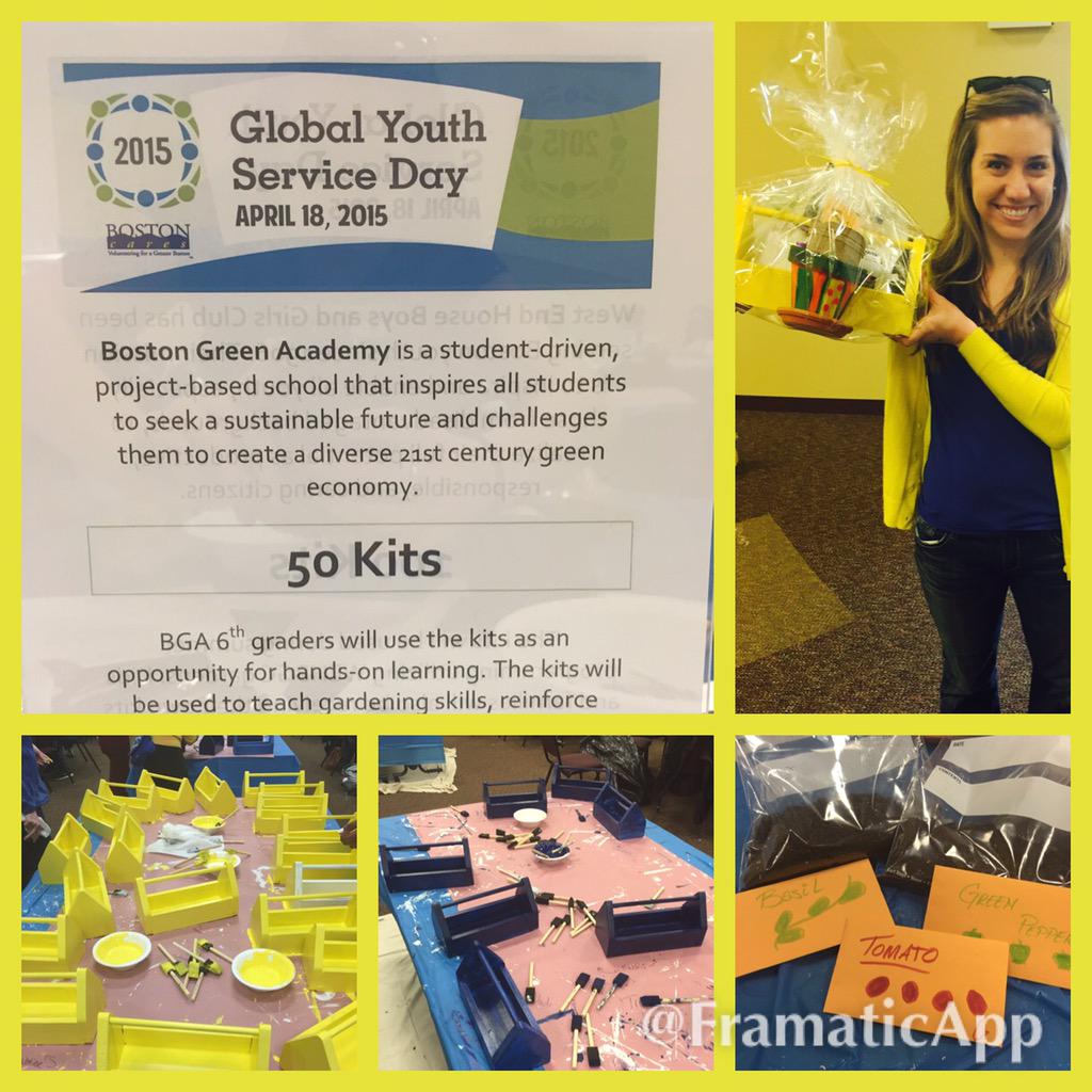 GiovaChar's tweet photo. Great time today building healthy gardening tool kits for the kids at BGAπ #bugds15 #GYSD2015 @bualumni @BostonCares http://t.co/QFGWB1n6oz
