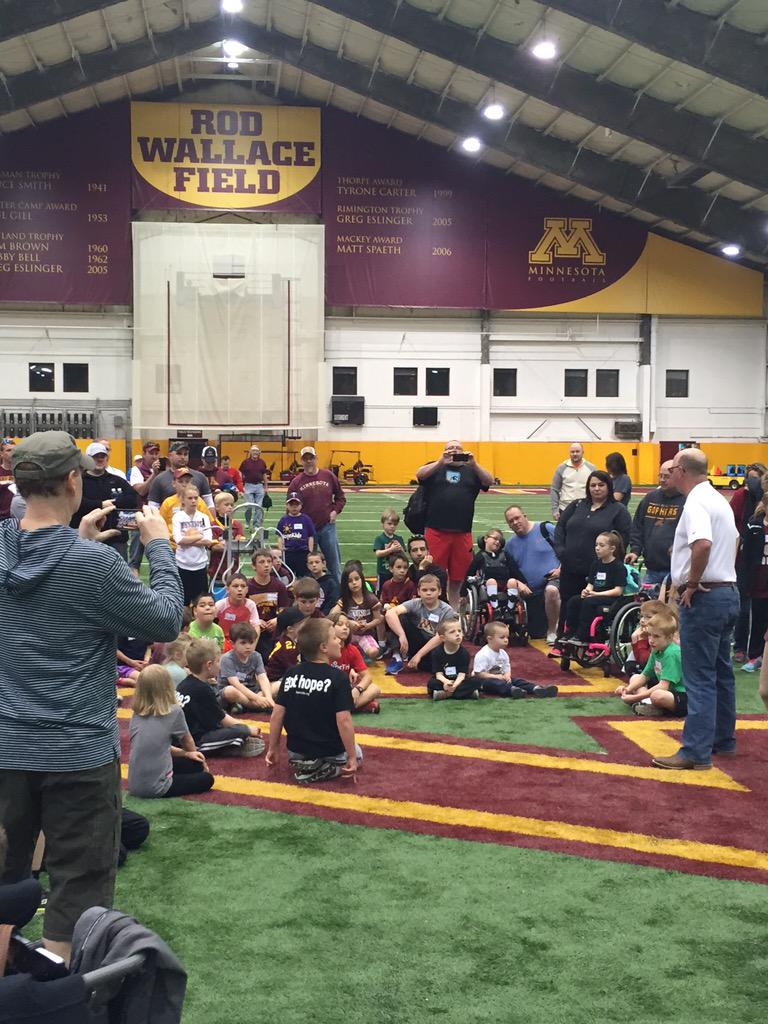 Coach Kill talking with the Hope Day Kids! What a great event!