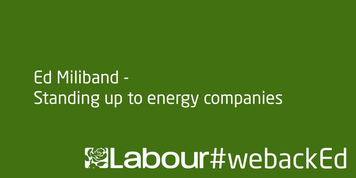 Ed Miliband - Standing up to energy companies
#Labour #webackEd RT