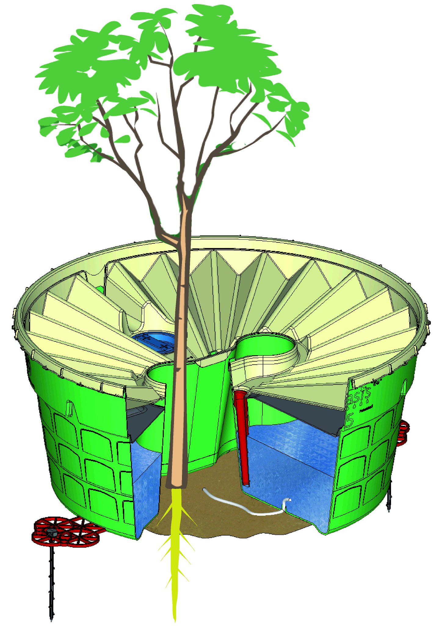 California drought solution in the form of water containment system: the Groasis Waterboxx