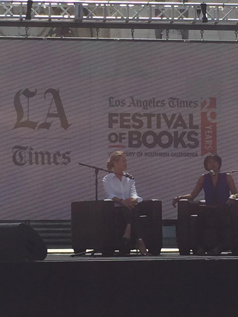 Watching talk about Love is Love at the LA Times Festival of Books. Happy birthday, Maria! 