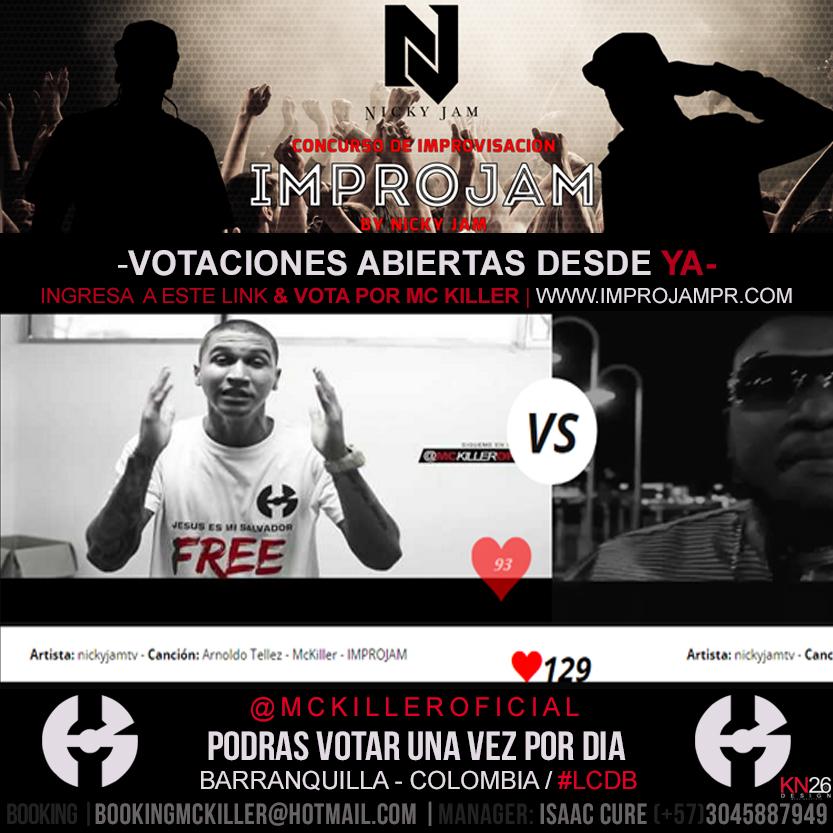 TODOS A VOTAR DESDE YA POR <a href="/MckillerOficial/">EL LAPIZ MA$ CARO!</a> Link: improjampr.com  #INFO PODRÁN VOTAR NA VEZ POR DÍA.
COMPARTE