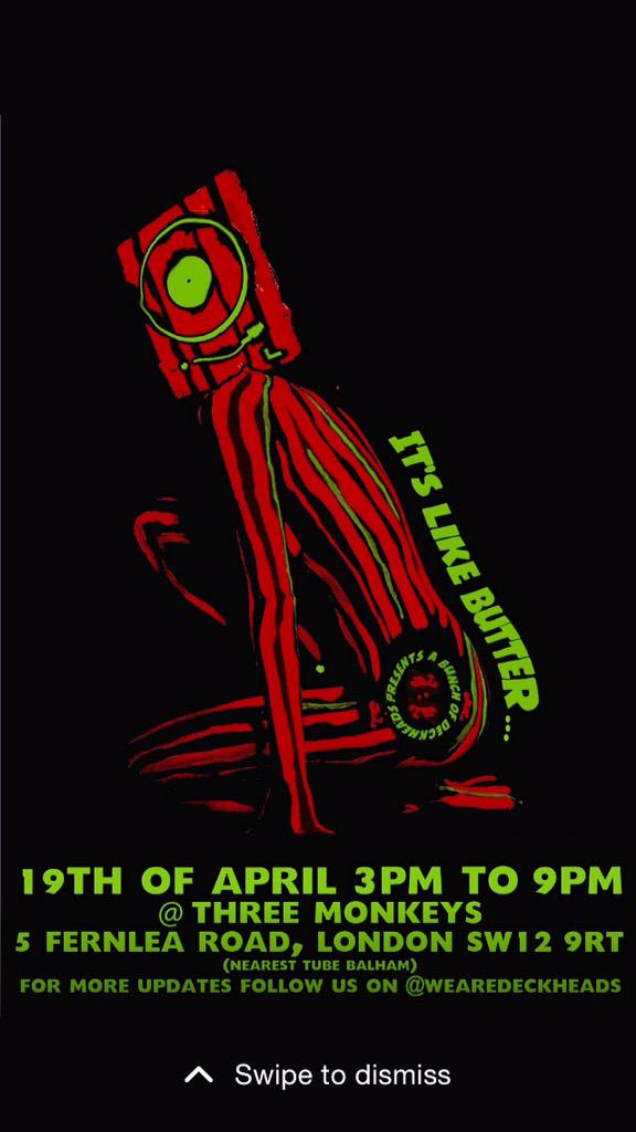 the3monkeysbar's tweet photo. It's the final countdown!! Till it's like butter tomorrow afternoon. @wearedeckheads http://t.co/atdZysXXKP