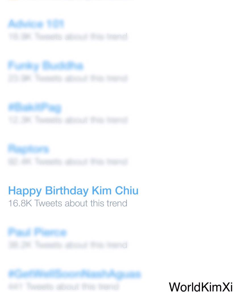 Trending!!                                           Happy Birthday Kim Chiu 