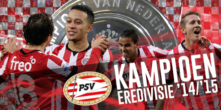KNVB's tweet photo. KAMPIOEN! Gefeliciteerd @PSV en alle PSV-fans met het 22ste landskampioenschap! #psvkampioen http://t.co/bsAJMRiKP7