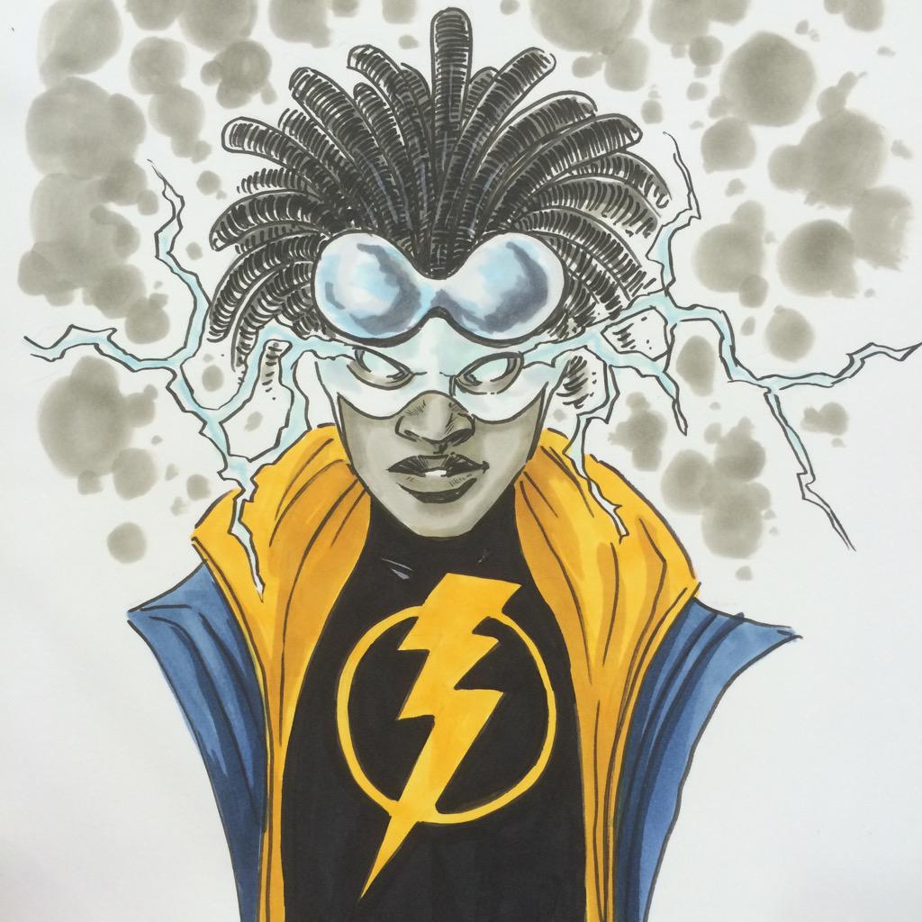 jeremy haun on Twitter: "Cape Con sketching-- Static Shock #staticshock #DC  #capecomicon http://t.co/zfGtshSvES" / Twitter