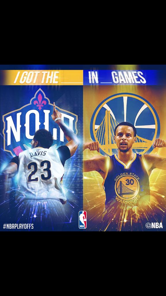 MrNBABattles's tweet photo. The winner of the series #NBAPlayoffs 
RT #Warriors 
Fav #Pelicans http://t.co/JKbjrw47gv