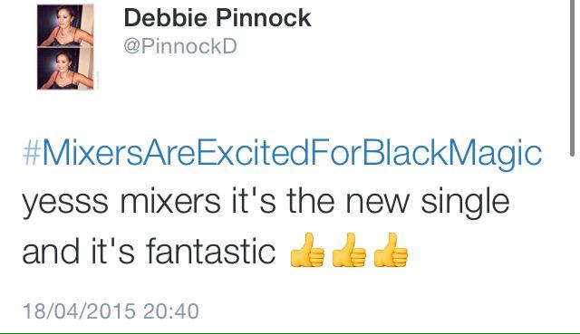 perriepunchline's tweet photo. this is my religion now #BlackMagicIsTheNextSingle #MixersAreExcitedForBlackMagic http://t.co/1Ms77dE19n