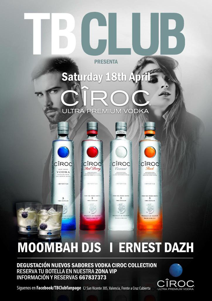 Esta noche TBCLUB! Fiesta de la mano de <a href="/Ciroc/">CÎROC Official</a> junto a nuestros residentes <a href="/ErnestDazh/">Ernest Dazh</a> y los <a href="/MOOMBAHDJS/">MOOMBAH! DJS</a>!