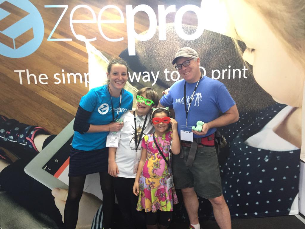 Finally met Trevor, one of our backers, and his kids! Thanks for supporting us from the start of Zeepro's journey!