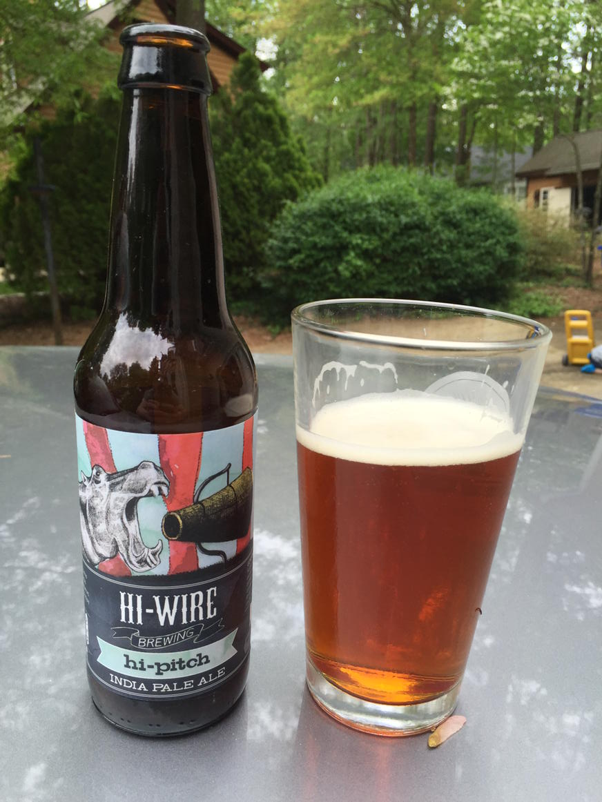 High Pitch IPA by @HiWireBrewing in Asheville.  Very tasty