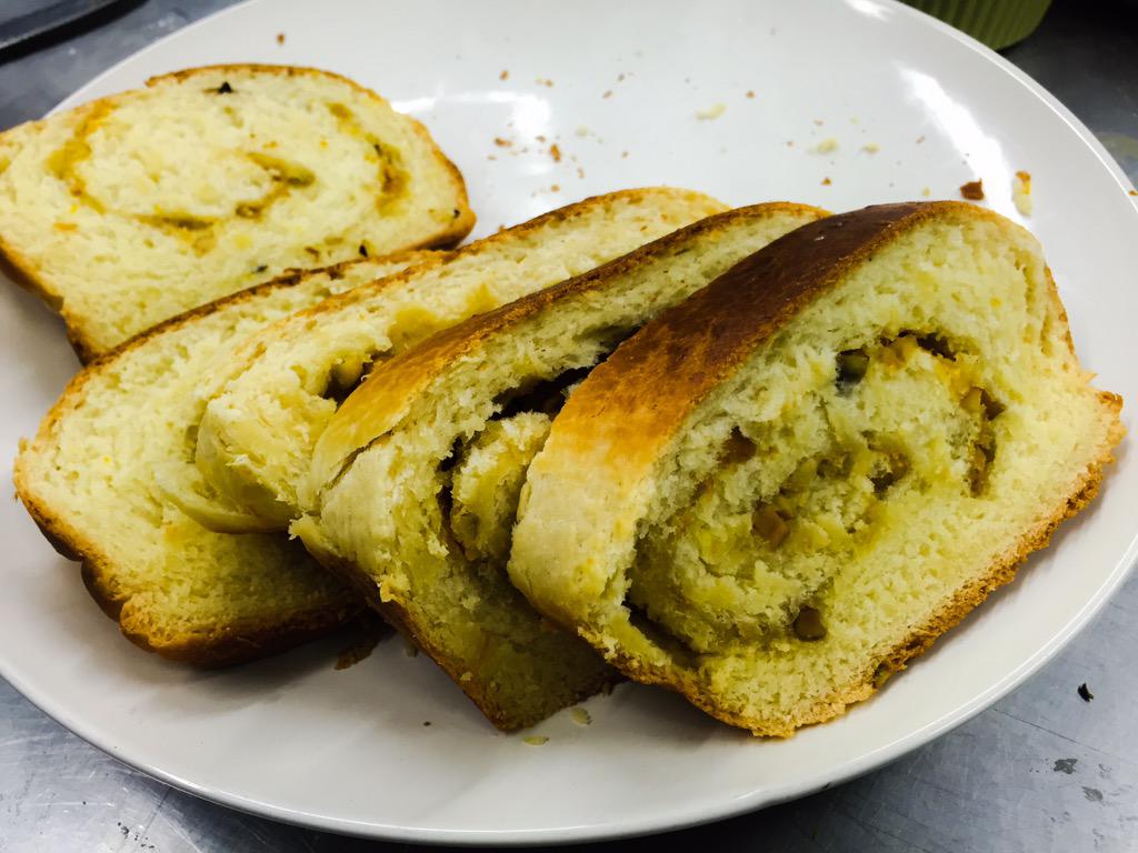 WellingtonFood's tweet image. Stuffed brioche for breakfast. Leftovers from last nights #breadmakingclass @cravewellington Off to a good start....