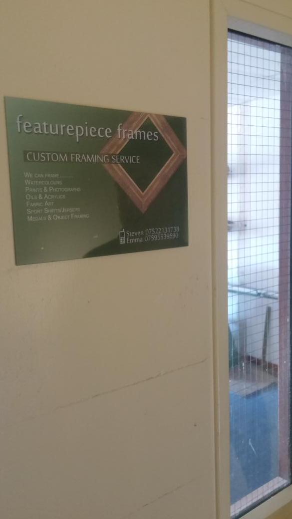 bespokeframe's tweet photo. New sign on the work shop door http://t.co/T3loRQwuOi