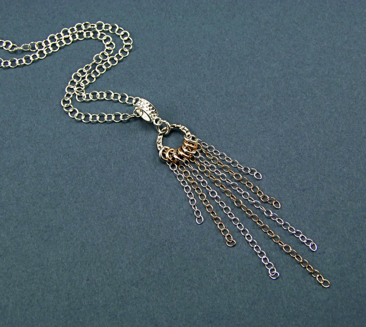 Unique Sterling Silver and Gold-Filled Necklace etsy.me/1qmiw1e #jewelryonetsy #bizitalk #LPRO <a href="/TheSilverBear/">Augie</a>