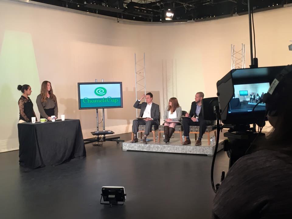 ChameliCup's tweet photo. @dthindd and @nviander doing a WONDERFUL pitch at the Shaw Studios today :) http://t.co/P11VzJkC4X