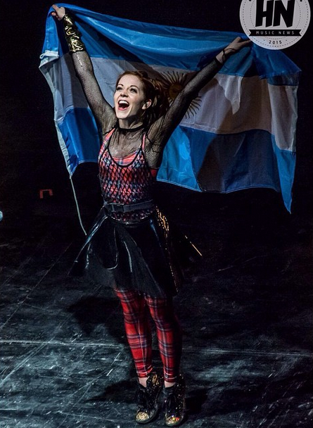 LindseyStirling's tweet photo. Thank you Buenos Aires for being AMAZING!!! I've never looked happier. Haha. ❤️ you so much. 📷 #highnoisemusic http://t.co/iR1AlbgFB0