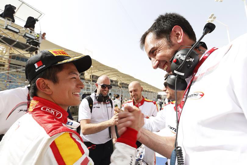 SahabatRio's tweet photo. Celebrating 2nd place podium #BahrainGP2 #SupportRH15 #SahabatRio ( credit : GP2 official media ) http://t.co/4ZRYBQECnV
