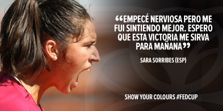 BJKCup_es's tweet photo. #ARGESP @sara_sorribes y su esperanza para mañana #FedCup http://t.co/Pq1Gew76zm