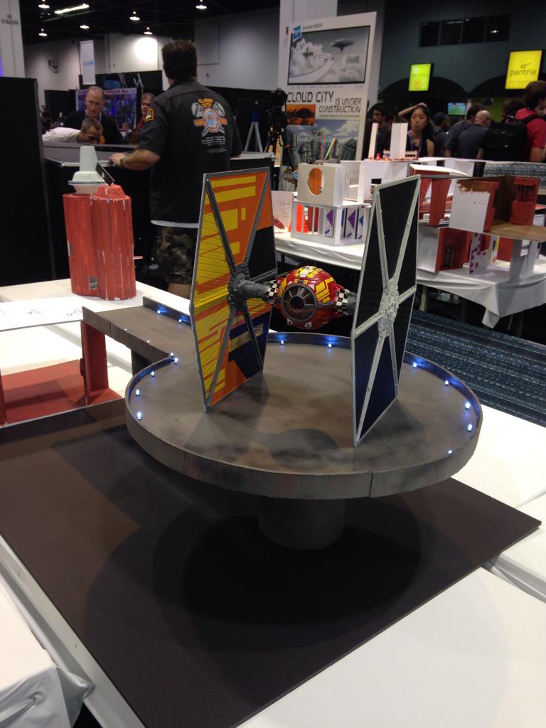 Hasbro's tweet photo. Cloud City is starting to come to life in our booth! #SWCA #HasbroSWCA http://t.co/65yichOIvS