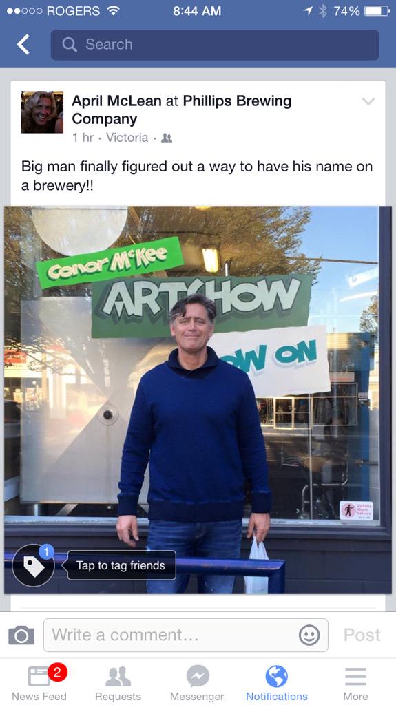 ShenanigansVic's tweet image. Check out Conor McKee's art on show now at Phillip's Brewery.