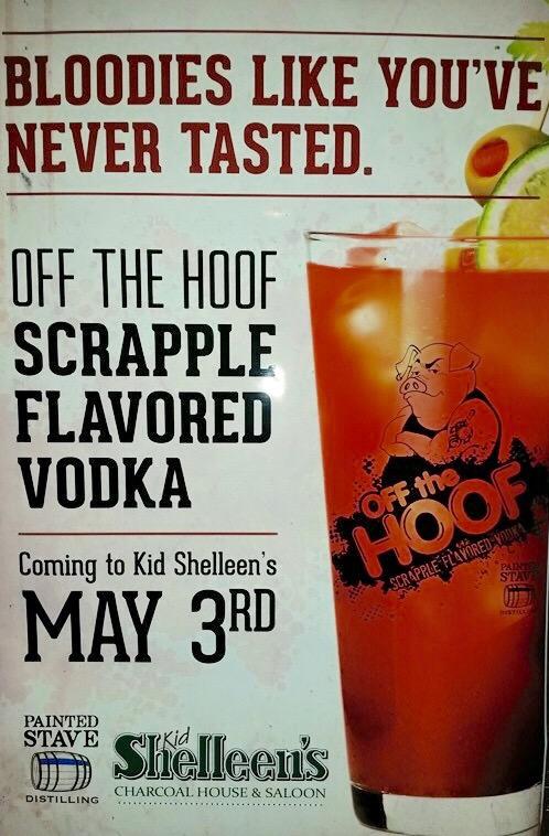 KidShelleensTS's tweet photo. Scrap(ple) plans you had for May 3rd - we'll be featuring @paintedstave Scrapple-flavored vodka #OfftheHoof
Join us! http://t.co/VriYIBWAau