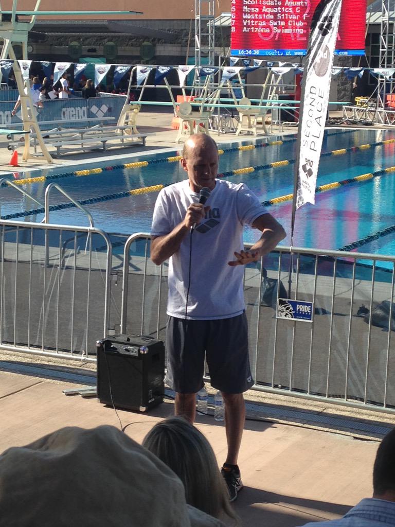 YWSFins's tweet photo. @RowdyGaines started swimming at 17 - cut by 5 teams before making his high school swim team #ArenaClubCup @ArenaUSA http://t.co/MwPN621qWc