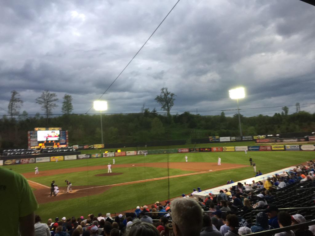 Rain gone and game on! <a href="/smokiesbaseball/">Knoxville Smokies</a>