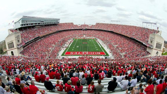 espn's tweet photo. Few programs can draw 99,000-plus fans to a game. @OhioStAthletics did ... for a spring game: http://t.co/FKblRP4Z0j http://t.co/5Xnu1iHpRV