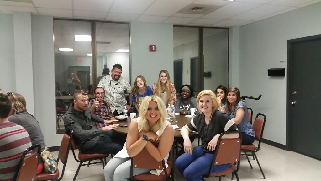 blushnetwork's tweet photo. Dinner with the band and @isaacimprov!! We love our Blush family!! #BlushOH #z2015 #blushnetwork http://t.co/LreI4MpIuZ